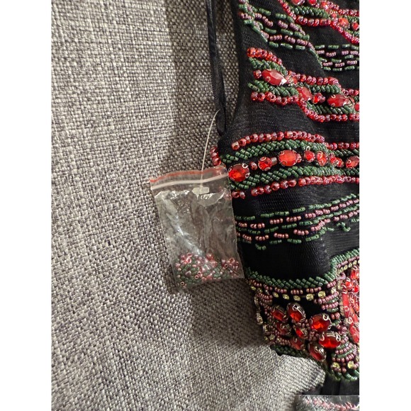 Embellished Jovani Beaded Crop Top & Floral Tulle Skirt Set Women's - Picture 16 of 16